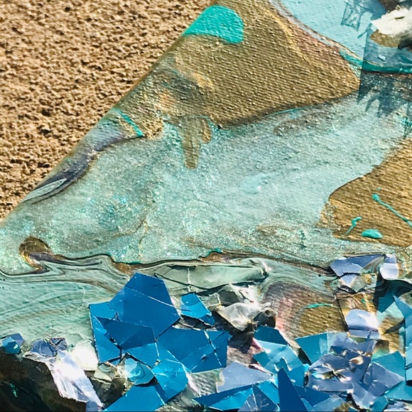 blue and pink abstract mixed artwork - Picture 12 of 13